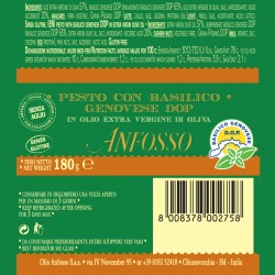 Pesto met Genovese basilicum DOP zonder knoflook in Extra Vierge Olijfolie - Anfosso - 180gr
