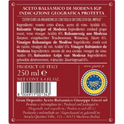 Balsamico azijn van Modena Il Denso IGP 3 gouden medailles - Giusti - 250ml