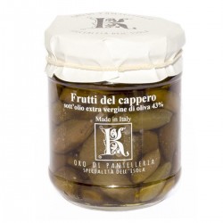 Vruchten van kappertjes in extra vierge olijfolie - Oro di Pantelleria Kazzen...